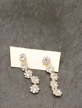 Crystal Cluster Drop Earrings